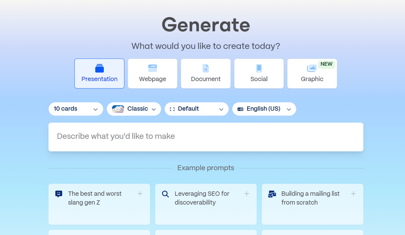 gamma.app for best ai presentation